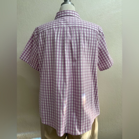 Vintage L.L Bean Purple Plaid Wrinkle Free Women's Top - Picture 6 of 11
